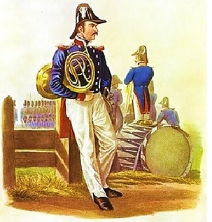 Trompista do 10º Regimento da Infantaria Bávara, 1825 - Flatschart Horns