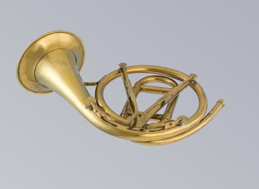 Posthorn alemão com chaves de 1820 - Flatschart Horns