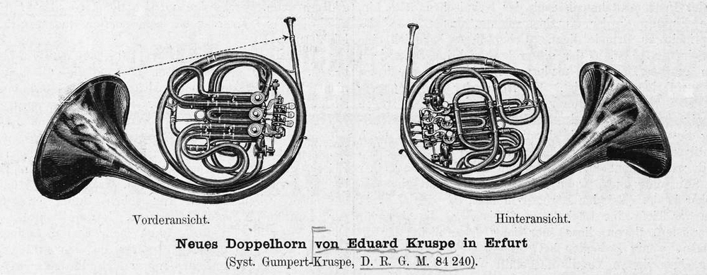 Trompa Eduard Kruspe 1899 - Flatschart Horns