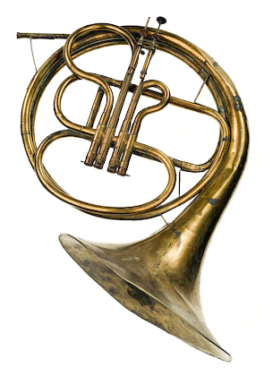 Trompa com duas válvulas fabricada por 
Johann Gottfried Kerseten em Dresden, Alemanha, por volta de 1835 - Flatschart Horns